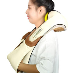 Electric Neck Roller Massager for Back Pain Shiatsu Infrared lamp Massage Pillow  Gua Sha Products Body Health Care Relaxation