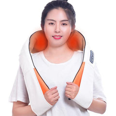 Electric Neck Roller Massager for Back Pain Shiatsu Infrared lamp Massage Pillow  Gua Sha Products Body Health Care Relaxation