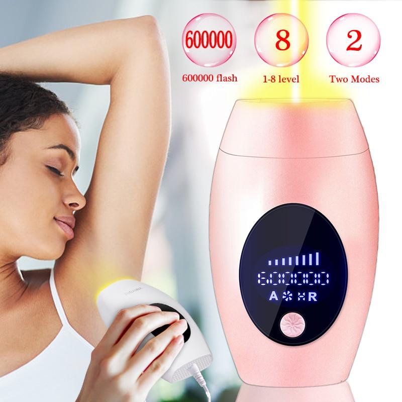 600000 Flash Ipl Laser Hair Removal Machine Permanent LED Laser Epilator Precision Clipper For  Bikini,Body,Face,Underarm